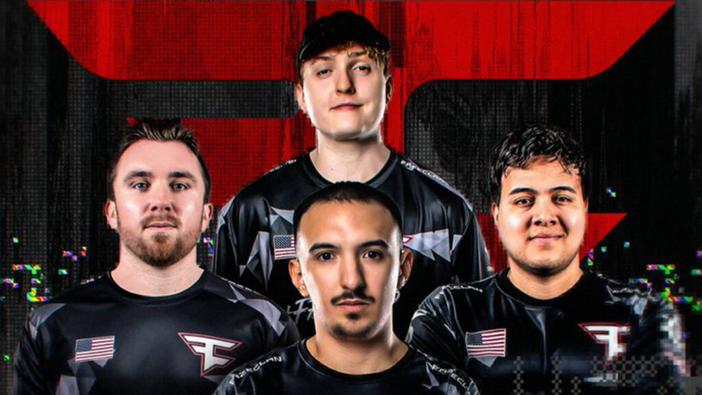 Image of FaZe Clan Halo roster competing in the 2025 HCS season